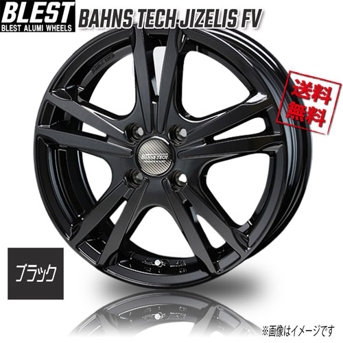 BLEST BAHNS TECH JIZELIS FV ブラック 13インチ 4H100 4J+43 4本 業販4本購入で送料無料