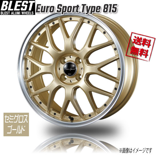 16 inches - BLEST Euro Sport Type 815 セミグロスゴールド 16インチ 4H100 6J+48 1本 業販4本購入で送料無料