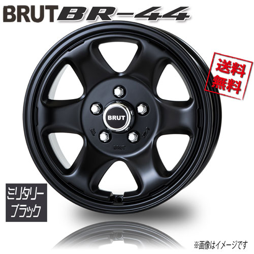 BRUT BR-44 ミリタリーブラック 16インチ 5H114.3 6.5J+30 1本 77.8 業販4本購入で送料無料