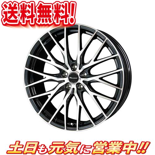 ホイール HOT STUFF プレシャス HM-1 BK/P 18インチ 1本のみ 5H114.3 7.5J+38 業販4本購入で送料無料 4G ハリアー プリウスα アルファード マークX