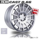 HOT STUFF 3SDM 0.66 CAST シルバーカット 18インチ 5H100 8.5J+35 4本 73 業販4本購入で送料無料