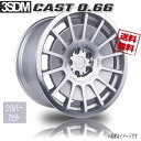 HOT STUFF 3SDM 0.66 CAST シルバーカット 18インチ 5H100 9.5J 35 1本 73 業販4本購入で送料無料