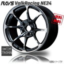 RAYS VolkRacing NE24 シャイニングブラックメタル HM 19インチ 5H114.3 10.5J+15 1本 73.1 送料無料(2)