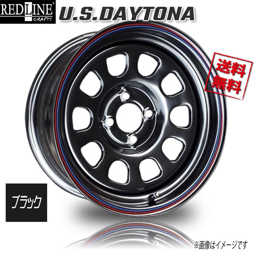Rakuten - RED LINE CRAFTS USデイトナ ブラック 15インチ 4H100 7J+30 1本 業販4本購入で送料無料