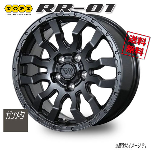 トピー RR-01 ガンメタ 16インチ 5H114.3 7J+35 4本 73 業販4本購入で送料無料