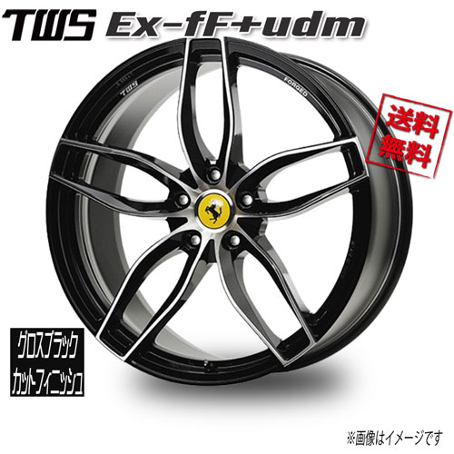 TWS TWS Ex-fF+udm グロスブラックカットフィニッシュ 20インチ 5H114.3 11J+38.5 4本 業販4本購入で送料無料