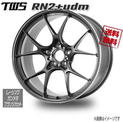 TWS TWS RN2+udm レーシングガンメタ／フランジカット 20インチ 5H114.3 11J+20 4本 66.1 業販4本購入で送料無料