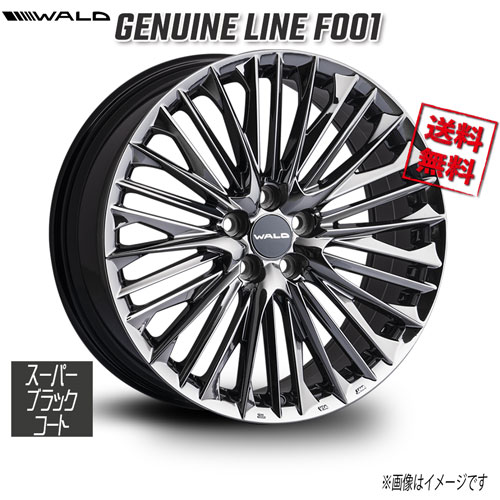 WALD GENUINE LINE F001 スーパーブラックコート 19インチ 5H114.3 7.5J+53 4本 60.1 業販4本購入で送料無料