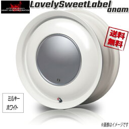 ホイール新品 4本セット HEART VOICE LovelySweetLabel anam ミルキーホワイト 14インチ 4H100 5J+45 マルチ12穴 業販4本購入で送料無料 N-BOX N-ONE エブリィ ラパン ハスラー