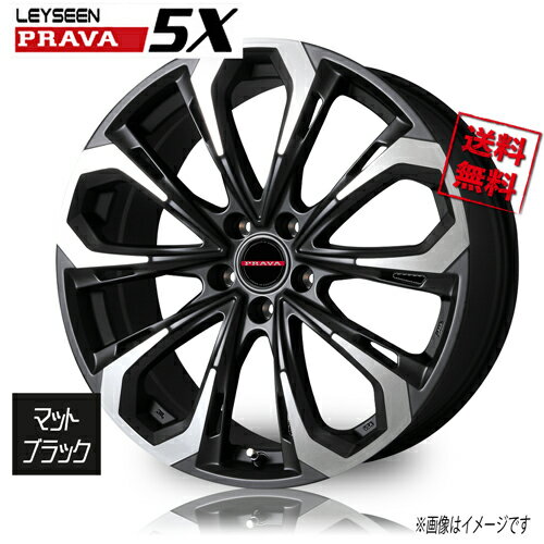 ホイール新品 1本のみ BIGWAY Leyseen PRAVA5X マットブラックポリッシュ 16インチ 5H114.3 6.5J+38 73.1 業販4本購入で送料無料 プリウスα リーフ ジェイド デリカD5 RAV4