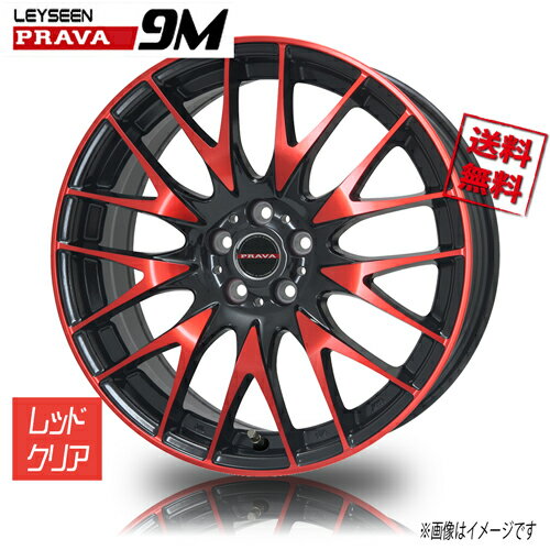 ホイール新品 1本のみ BIGWAY Leyseen PRAVA9M レッドクリア 18インチ 5H114.3 7.5J+45 73.1 業販4本購入で送料無料