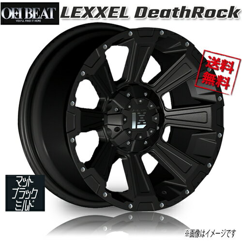 ホイール新品 1本のみ OFFBEAT LEXXEL DeathRock MATBLACK/ミルド 16インチ 6H139.7 7J+40 106.2 業販4本購入で送料無料 200系 ハイエース レジアス