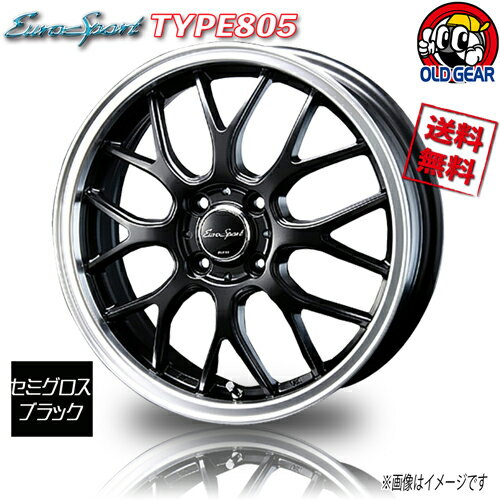 ホイール BLEST ユーロスポーツ TYPE805 セミグロスブラック メッシュ 14インチ 4本セット 4H100 4.5J+45 業販4本購入で送料無料 4G エブリィ N-BOX スペーシア タント デイズ