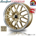 ホイール BLEST ユーロスポーツ TYPE815 セミグロスゴールド メッシュ 18インチ 4本セット 4H100 7J+53 業販4本購入で送料無料 4G フィット フリード グレイス マーチ ノート