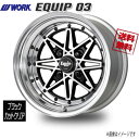 WORK EQUIP 03 ブラックカットクリア 14インチ 4H100 7J+7 4本 60 送料無料