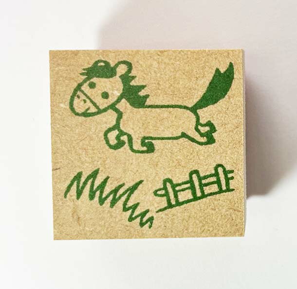 Rakuten - 年賀状スタンプ(K23)　干支「午」うま【30mm×30mm】心を伝える年賀状作りのお手伝い