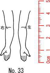 人体図スタンプ ゴム印　医療用　カルテ　【腕　内側】33