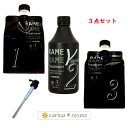ハホニコ 3点セット ポンプ2個 ザラメラメ 1000g No,1 No,2 No,3 ラメラメ トリートメント ブラックレーベル 反応型トリートメント システムトリートメント シリーズ 保湿 3ステップ式 HAHONICO