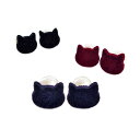 残りわずか!【SALE】フロッキーねこ×バックパールキャッチ ピアス ワインのみ!表示在庫限りで販売終了!
