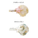 ラスト1点!【SALE】マーブル シェル&ヒトデ マリン ヘアクリップ ホワイト×ブルーのみ!表示在庫限りで販売終了!