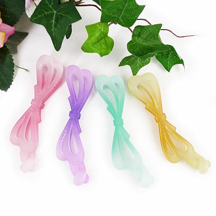 【SALE】グラデーションカラー アクリル リボン バナナクリップ 表示在庫限りで販売終了！