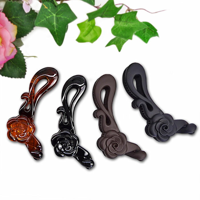 【SALE】シンプルバナナクリップ ローズ 在庫限りで販売終了！