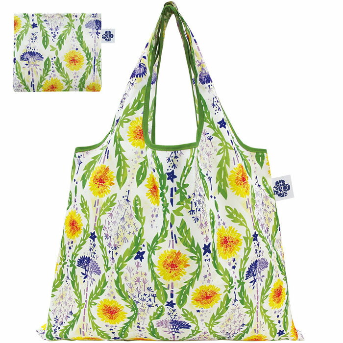 【メール便のみ送料無料】ショッピングバッグ 「星とたんぽぽ」 折りたたみエコバッグ【金子みすゞ】のサムネイル