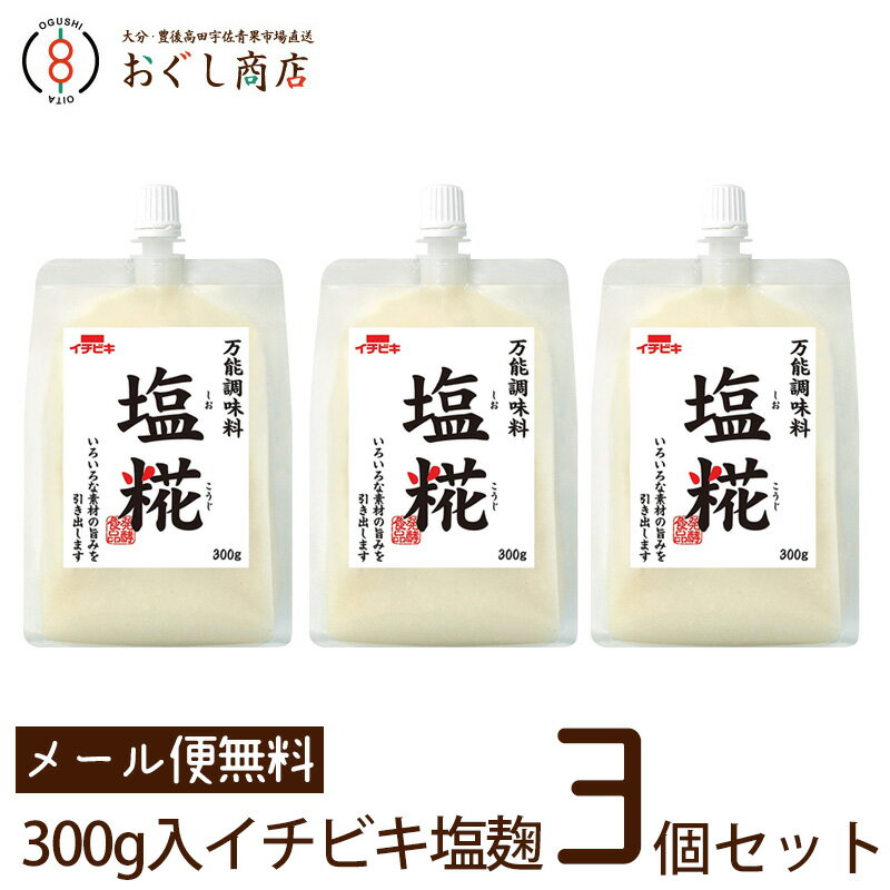 .【メール便送料無料】イチビキ 塩糀 300gパウチ3本入【代引き不可】