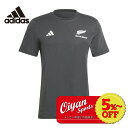 ★5 以上off★あす楽★アディダス adidas IJJ38 M RUGBY ALL BLACKS RWC Tシャツ ブラック IK7127 ラグビー ジャージ ラガーシャツ オールブラックス 肌触り コットン 半そで 綿 大きい サイズ 輸入 限定 2023 サポーター リサイクル 練習着 メンズ 黒 フランス大会