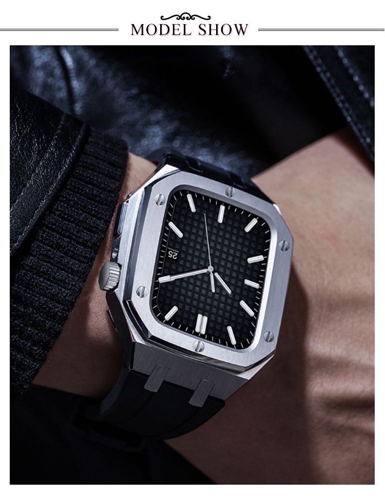 新品 apple watch アップルウォッチ バンド ベルト カバー ステンレス ケース 一体型 メンズ ステンレス series8 7 6 SE 5 4 Ultra 用 44mm 45mm 49mm 用 スポーツ アウトドア ビジネス 保護 堅牢 頑丈 耐衝撃 保護カバー steelband ベルト 高級感 送料無料