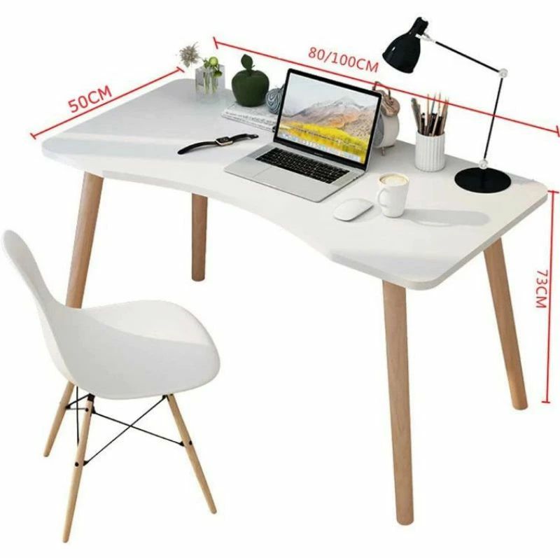 デスク パソコンデスク 勉強机 ホワイト 机 木製80cm pcデスク つくえ リモートワーク用 学習デスク ワークデスク テレワーク 家具 在宅勤務 おしゃれ 北欧 作業台 ゲーミングデスク 塾 シンプル 仕事用 簡単組み立て 80CM*50CM*73CM ohama-shop-10004889 大浜商店 サンプル画像2