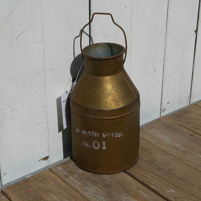 ミルク缶 花瓶 グランディールミルクポットS ブリキ MW-906AA アビテ　250302