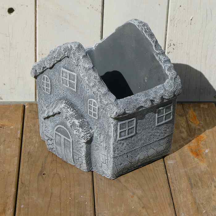 鉢 メゾンポットAS KM31BK テラコッタ ハウス 多肉植物の寄せ植えに デルキ