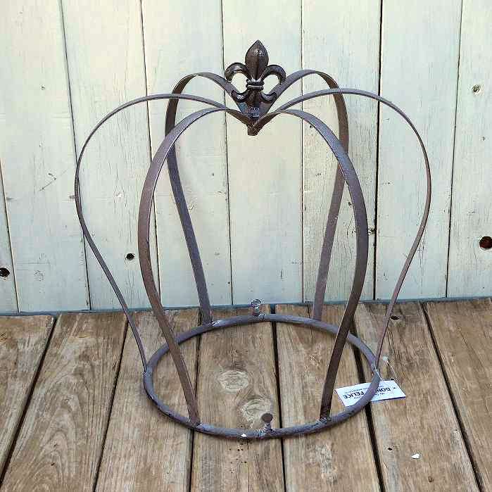 プラントカバー クラウン 花器 フラワースタンド 花台 花瓶台 インテリア アイアン オーナメント 飾り No.7248 村田屋産業 250919のサムネイル