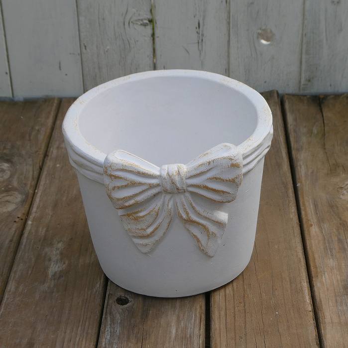 鉢 テラコッタ リボンプランターL 内寸直径14.5cm　No.2072　4号鉢 村田屋産業　251120