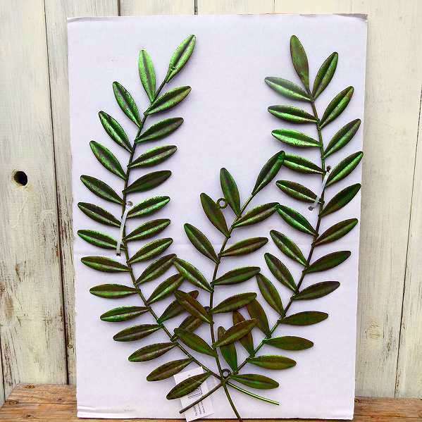 壁掛け ウォールリーフブーケ アイアン製 幅32cm 壁面装飾 植物 花 フラワー ウォールアート インテリア ウォールデコレーション 人気 No.6996　250228