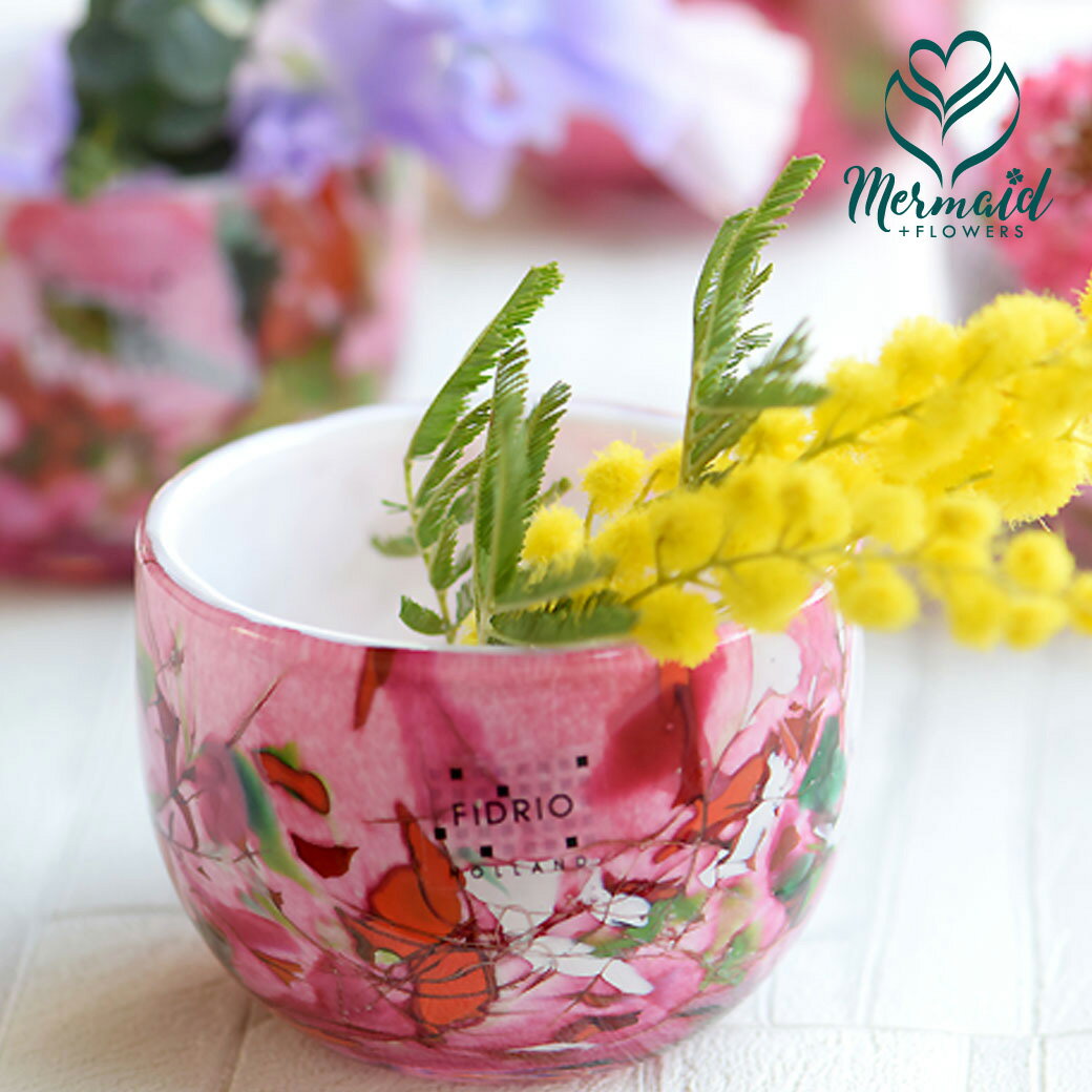 フラワー ベース 花瓶 ガラス FIDRIO オランダ 吹きガラス 1輪挿し 【同梱オススメ】のサムネイル