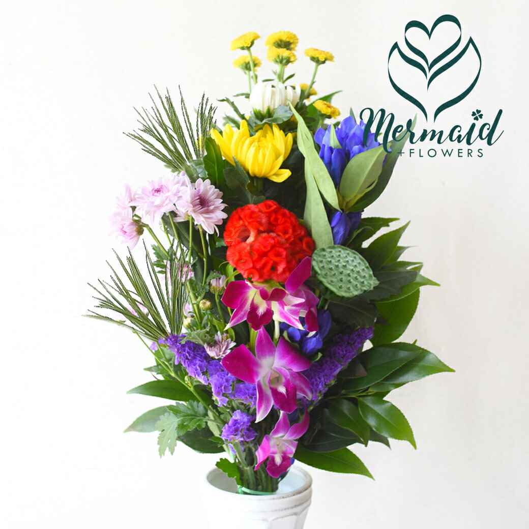 お盆 お供え お悔み 花 蓮台・マキ入り墓花 フラワー 【用】 地蔵盆 お供え お盆 盆花 初盆 新盆 お彼岸 秋 彼岸 お墓参り お彼岸 秋 彼岸 花 フラワー 花 納骨 供える（お届け可能期間 8/5-8/15）