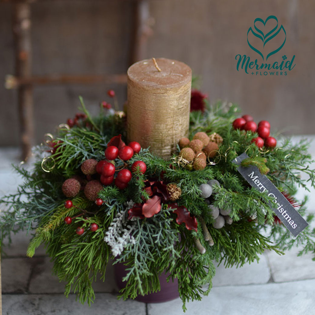 キャンドルアレンジ 送料無料 ボタニカル 花 フラワー プレゼント ギフト