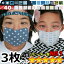マスク 送料無料 子供用 無地 高学年対応！ 給食 しっかりガーゼマスク ★年間ランキング1位★40種類より選べるマスク3枚セット 子ども 星柄 ドット ボーダー 花粉 給食当番 小学校【日本製 おしゃれ 女の子　男の子　キッズマスク】抗菌ゴム！レビュー高評価