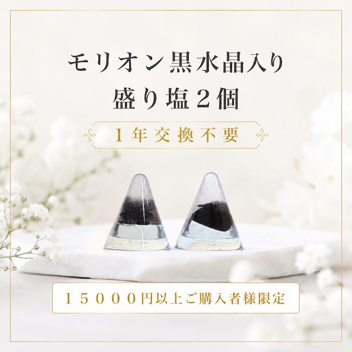 盛り塩 交換不要【おひとり様1個限定】 パワーストーン モリオン黒水晶 2個セット 1年交換不要 引 ...