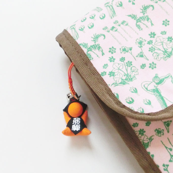 【飛騨高山さるぼぼ】【メール便 送料無料】子宝・安産・婚活・妊活のお守り【人気NO1オレンジさるぼぼ ストラップ キーホルダー 赤ちゃんと繋がる糸電話パワーストーンセット】風水　陣痛中の妊婦さんが描いた赤富士カードをプレゼント