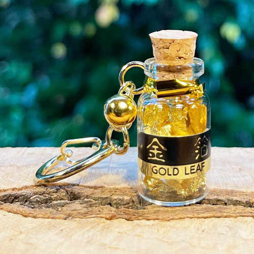 乐天商城 - 金箔 ボトル キーホルダー 0.006g入 3個セット 金箔 金運 お守り 開運 ツキが来る！風水金運 財運 仕事運 出世運 成功運 魔除け・厄除祈願 縁起物 アップ祈願 金運 運気上昇祈願