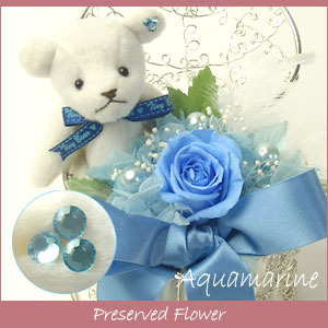 プリザーブドフラワー ギフト誕生月スワロ付くまさん・うさちゃんのハートジュエリーボックス誕生日 結婚祝い 等格安通販　バレンタイン　人気　ランキング