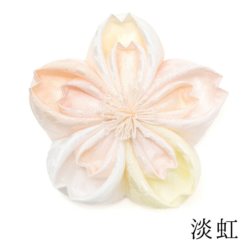 楽天市場】重ね桜クリップ【つまみ細工】髪飾り : かんざし 小間物 お