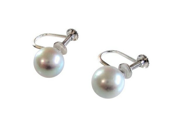 アコヤ真珠 イヤリング K14WG ホワイトゴールド 7.0-7.5mm グレー あこや 本真珠 真珠 あこや真珠 パール ギフト プレゼント フォーマル カジ...