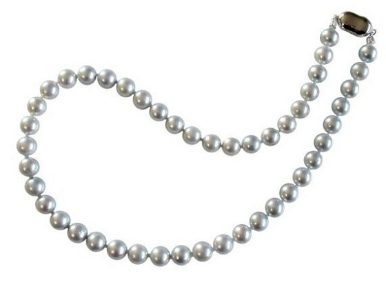 アコヤ真珠 ネックレス 8.0-8.5mm グレー あこや 本真珠 真珠 あこや真珠 パール ギフト プレゼント フォーマル カジ…