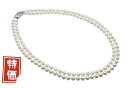 おおはし ネックレス アコヤ真珠 二連 ネックレス 6.0-6.5mm ホワイト あこや 本真珠 真珠 あこや真珠 パール ギフト プレゼント フォーマル カジュアル 冠婚葬祭 パ