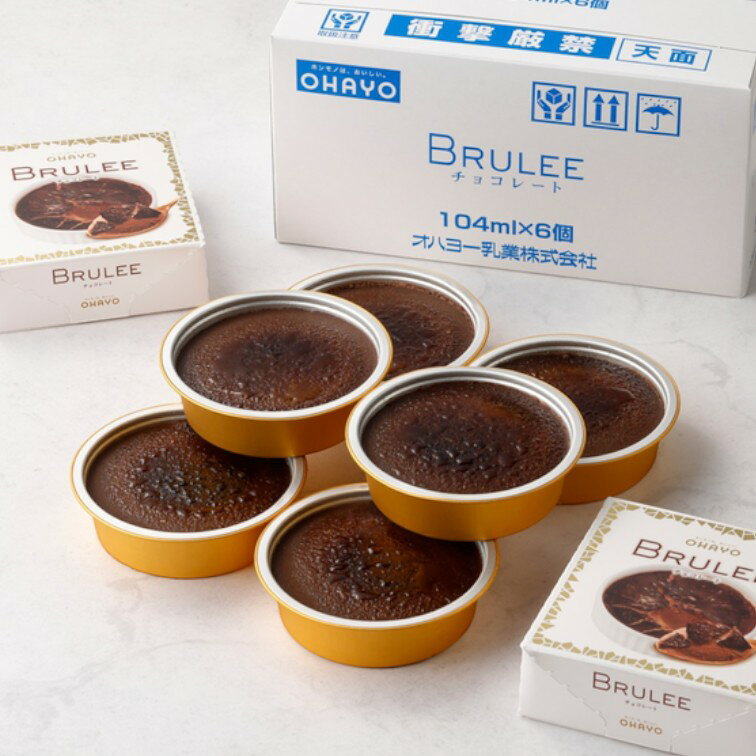 オハヨー乳業【公式】BRULEE（ブリュレ）チョコレート 104ml×6個 ブリュレアイス 高級 ミルク アイスクリーム クリームブリュレ 自宅用 家庭用 ストック お取り寄せ スイーツ デザート 冷凍