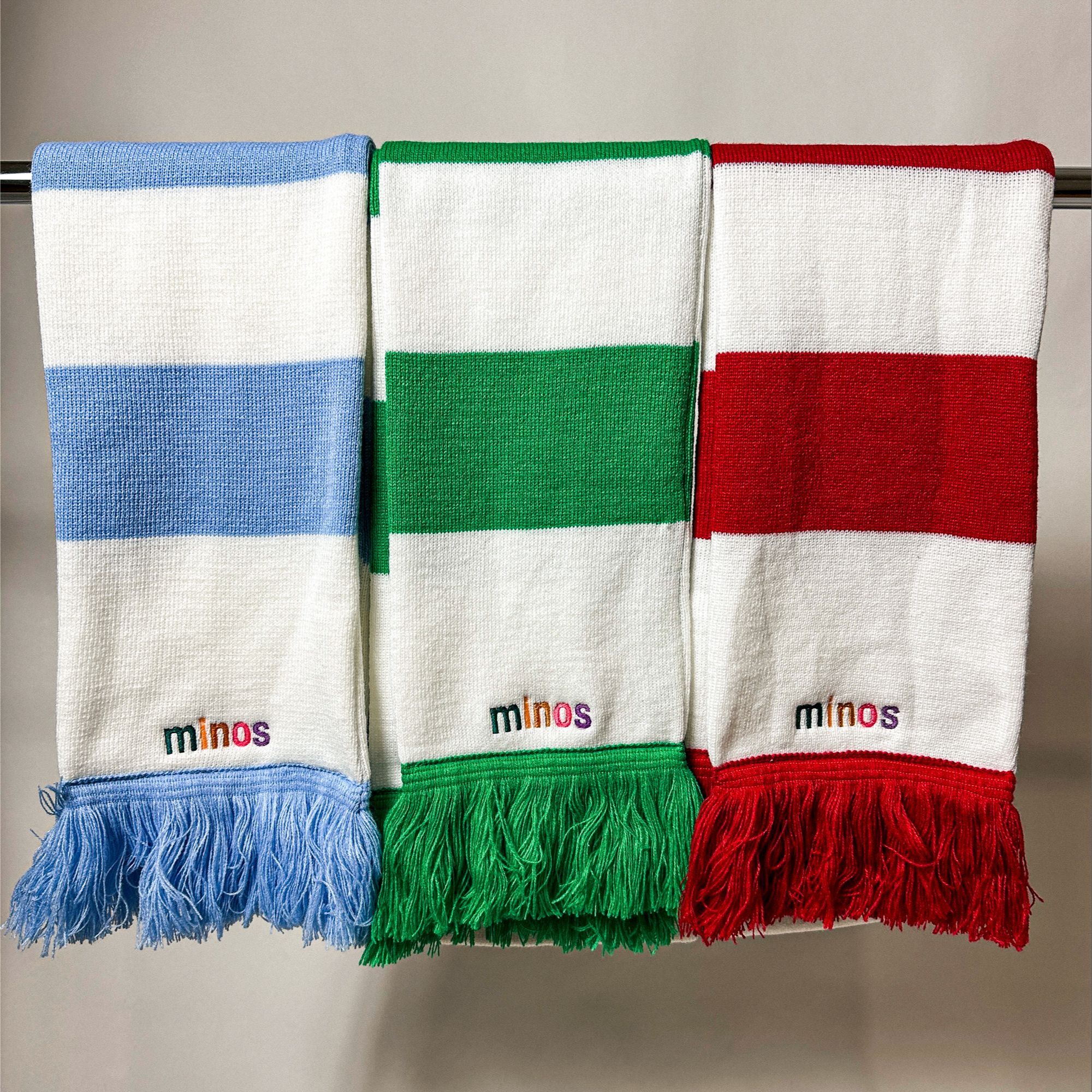 【予約商品】2025年12月下旬入荷予定【 MINOS / STRIPE MUFFLER 】 ミノス マフラー ストライプ ボーダー